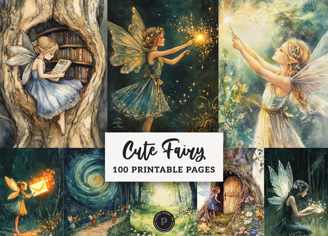Fairy Digital Pages - Cute Fantasy Junk Journal Printable - Magic ...