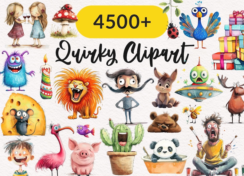 Pu&ograve; includere: Una collezione di oltre 4500 immagini clipart originali con una variet&agrave; di personaggi, animali e oggetti colorati. Il clipart &egrave; perfetto per aggiungere un tocco di fantasia ai tuoi progetti.