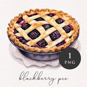 Blackberry pie PNG Fruit dessert clip art Berry tart High Quality illustration Food Sublimation Graphic Paper crafting journal Scrapbook