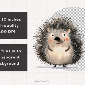 May include: A digital illustration of a cute, cartoon hedgehog with a brown and gray body, black eyes, and a pink nose. The hedgehog is smiling and has a white background.