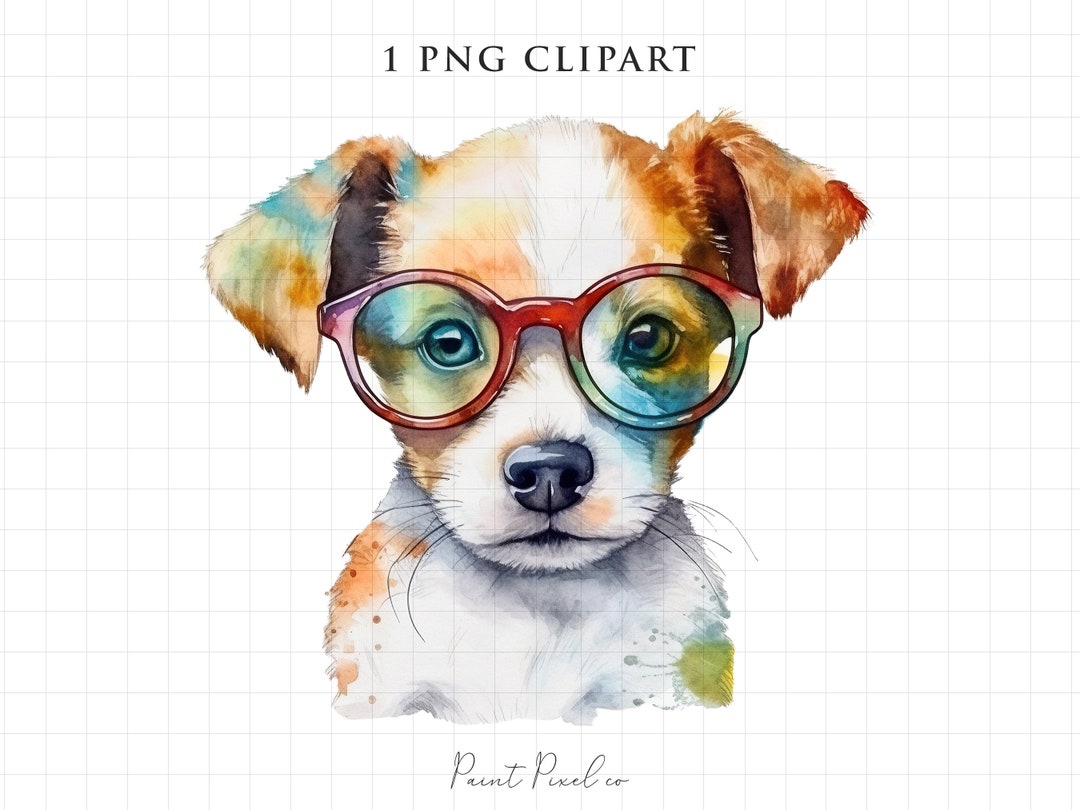 Watercolor Dog Clipart PNG Puppy Cute Clipart Sublimation Dog in ...