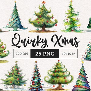 Sapin de Noël fantaisiste Clipart Noël PNG Graphismes originaux de vacances d'hiver Graphisme d'arbres de Noël en sublimation DTF Scrapbooking fabrication de cartes