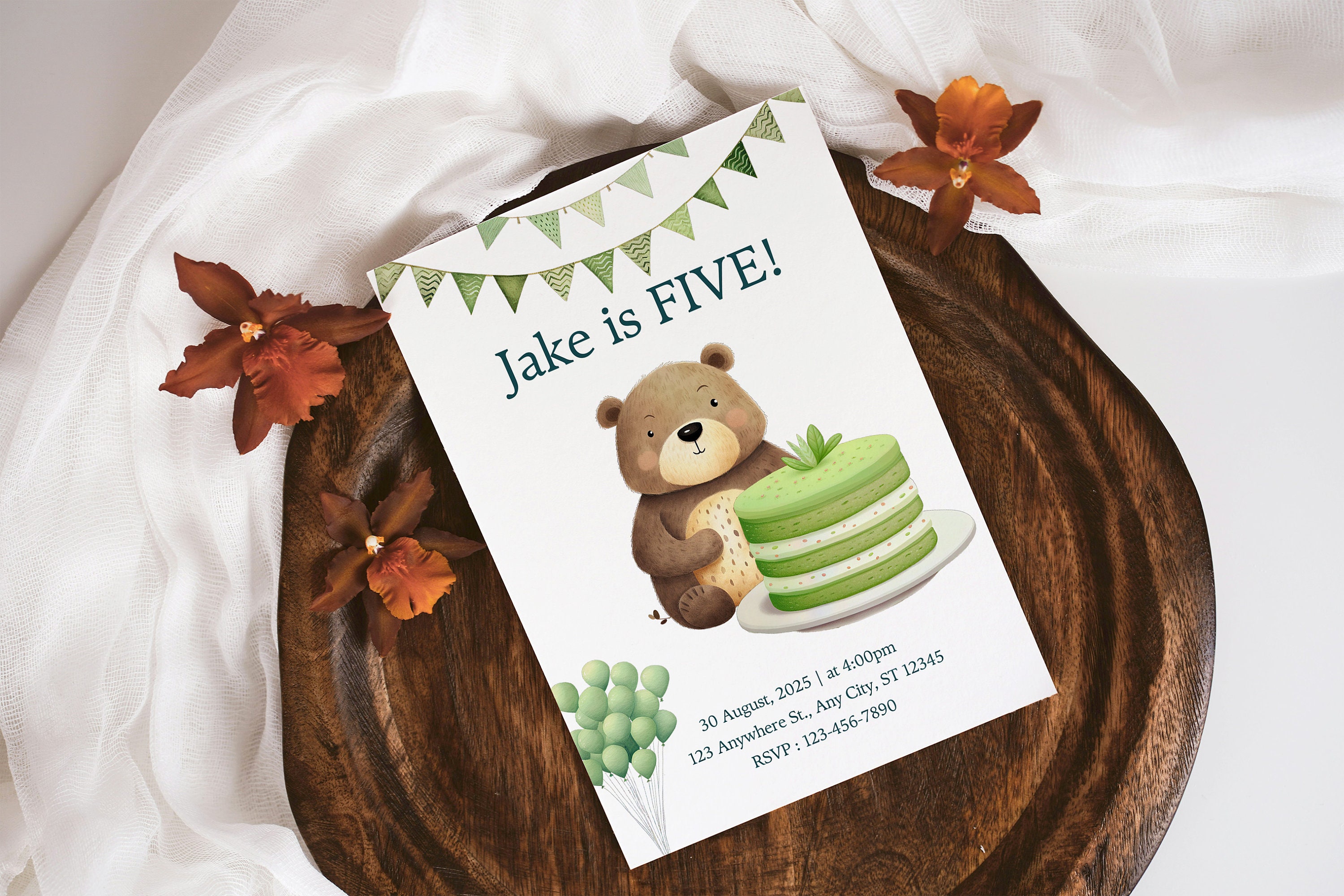 Teddy Bear Clipart PNG Baby Shower Green Teddy Bear Boho Clipart ...