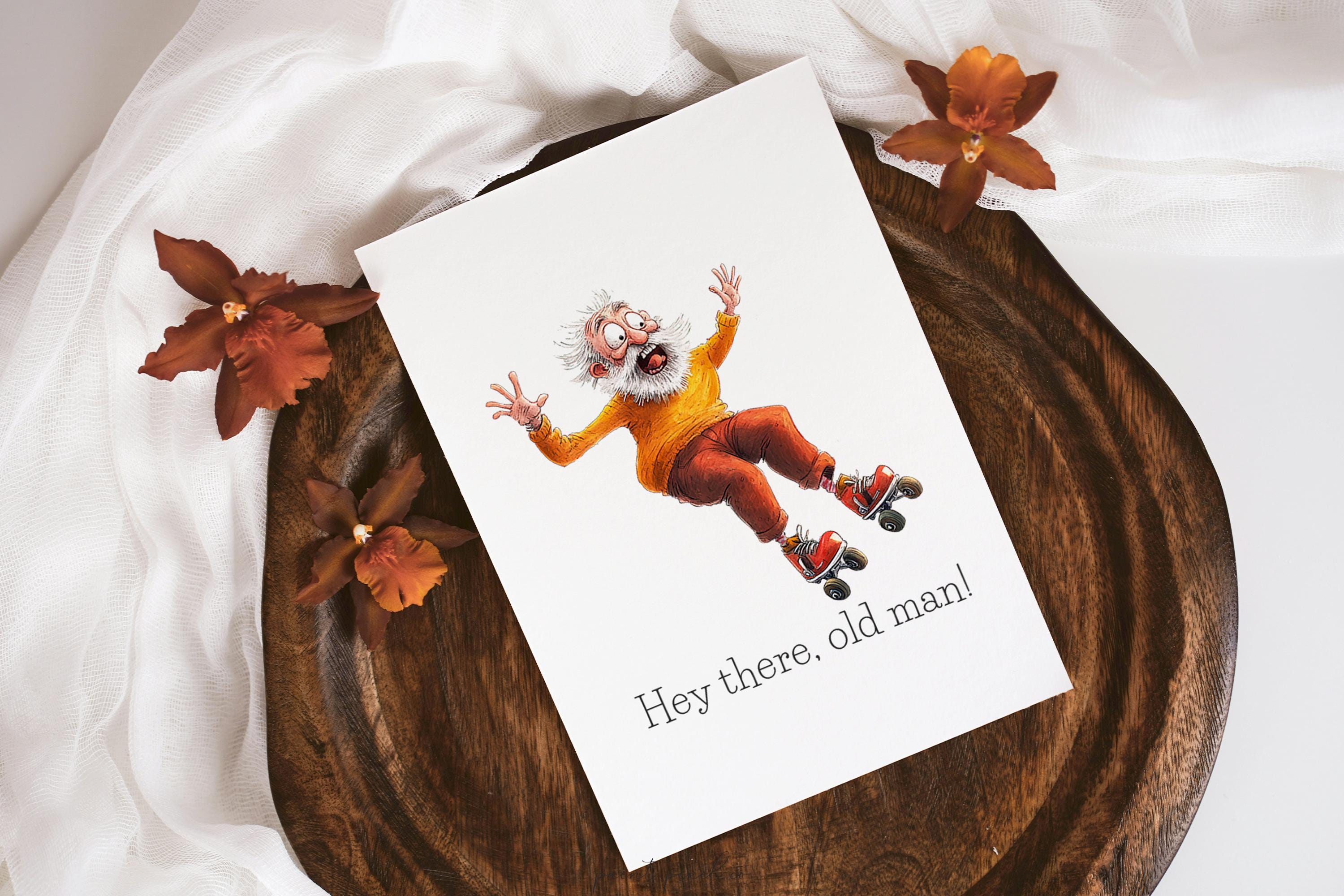 Quirky Old Men Clipart Grandpa PNG Whimsical Funny People Peculiar ...