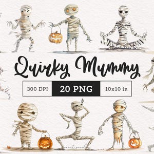 Skurrile Mumie PNG Gruselige Halloween Mama Clipart Wunderliche Mumie Lustig tanzende Grafik Alberne Sublimation DTF Scrapbooking Junk Journal