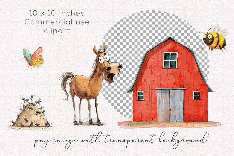 Clipart PNG de animais de fazenda peculiares: vaca, porco, cabra, ovelha, gado. Imagens para sublimação. Galinha. Gráficos divertidos. Ilustração engraçada. imagem 10