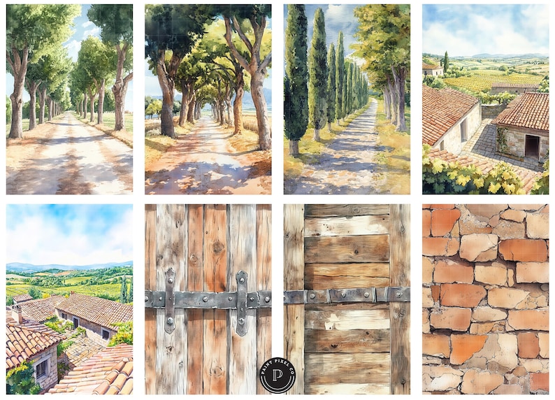 Ancient Rome Rustic Ancient Rome Junk Journal Papers - Rustic Italy Scenery Printable ...