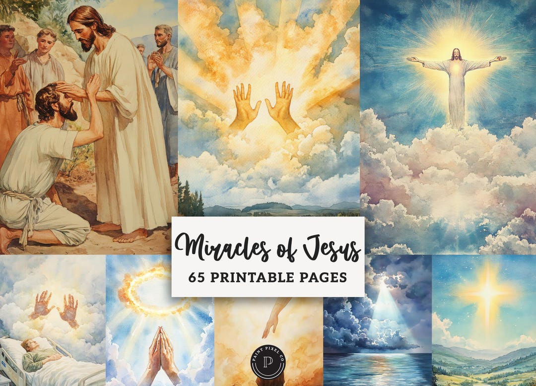 Jesus Christ Digital Papers - Christian Junk Journal Printable - Faith ...