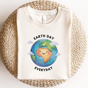Terra Sorridente PNG Camiseta Sublimação Clipart Dia da Terra todos os dias PNG Sublimação impressão sob demanda Papel Artesanal Caneca design Copo para impressão Cartão