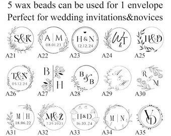 Custom wax seal stamp kit for wedding invitation / Custom any logo / Custom wax seal stamp kit for gift / Personalized letter wax stamp kit