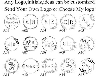 Aangepaste lakzegelstempelkit voor huwelijksuitnodiging / Gepersonaliseerde wasstempelkit / Aangepaste lakzegelkit / Aangepaste lakzegelstempelkit voor cadeau