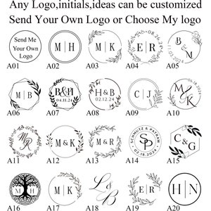 Aangepaste lakzegelstempelkit voor huwelijksuitnodiging / Gepersonaliseerde wasstempelkit / Aangepaste lakzegelkit / Aangepaste lakzegelstempelkit voor cadeau afbeelding 3
