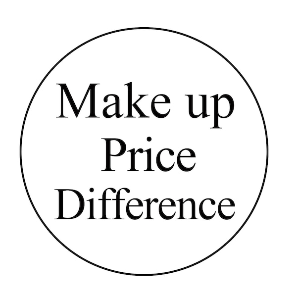 Upgrade formaat, make-up prijsverschil voor uw wasstempelbestelling