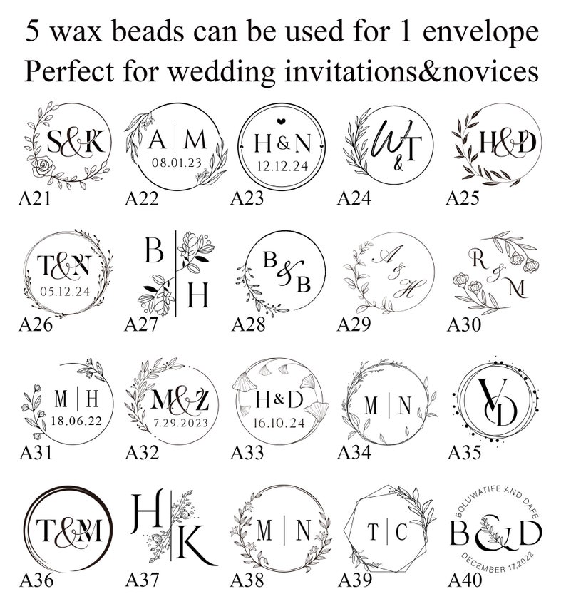 Personalized Letter Wax Seal Stamp Kit , Custom Wax seal stamp kit , Initial wax seal stamp Custom , Wedding wax seal stamp kit image 4