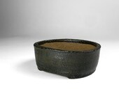 Handmade 4 quot x 5 quot Oval Bonsai Pot by Ceramic Artist Robert McGinnis Drainage Screen Included Ready to Ship