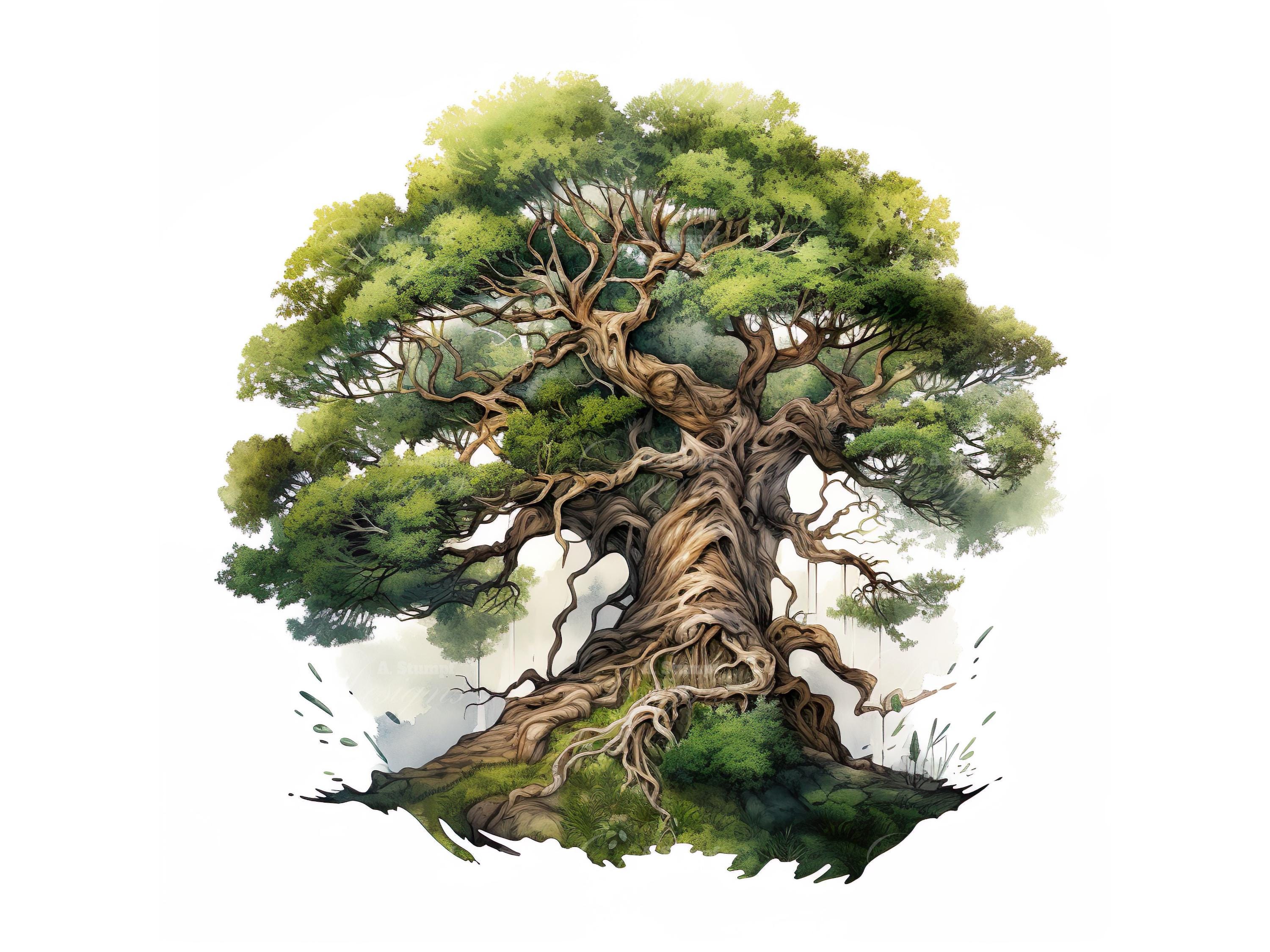 10 Mythical Tree Clipart Set Fantasy Tree Images Enchanted Forest ...