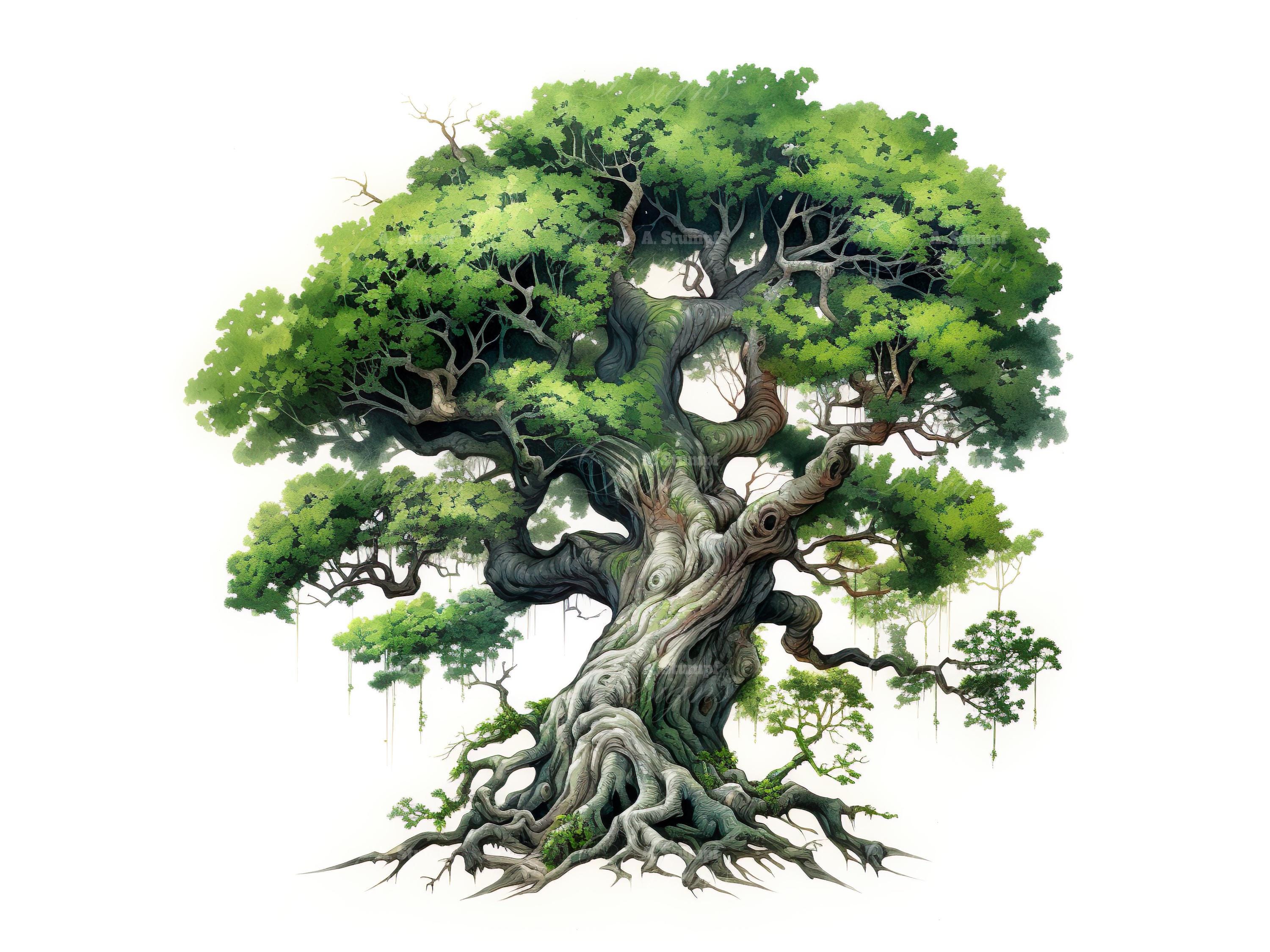 10 Mythical Tree Clipart Set Fantasy Tree Images Enchanted Forest ...
