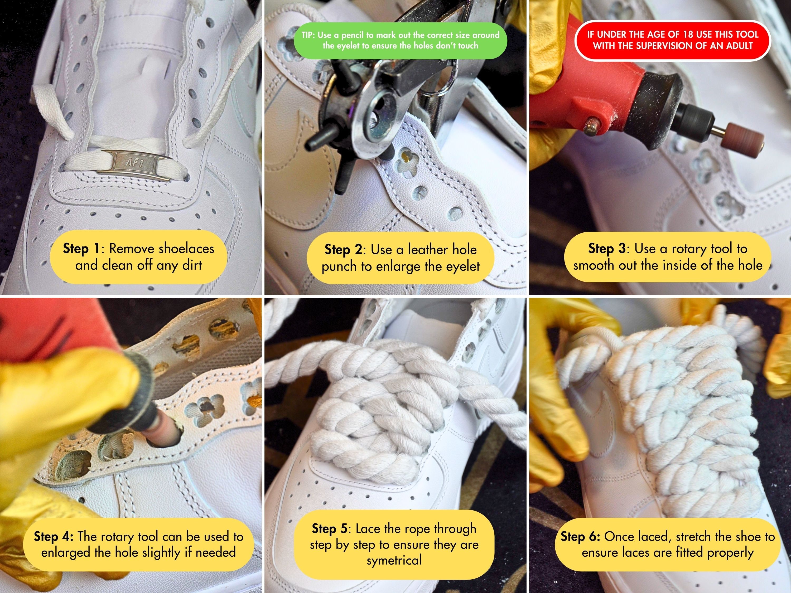 how to properly tie air force 1