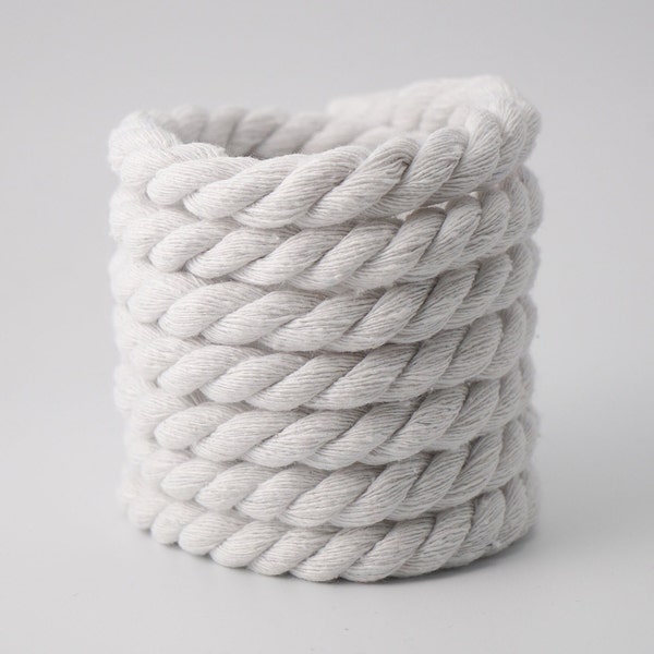 Lacets épais blanc nacré - Lacets extra longs en corde de coton de 10 mm d'épaisseur pour baskets Air Force 1
