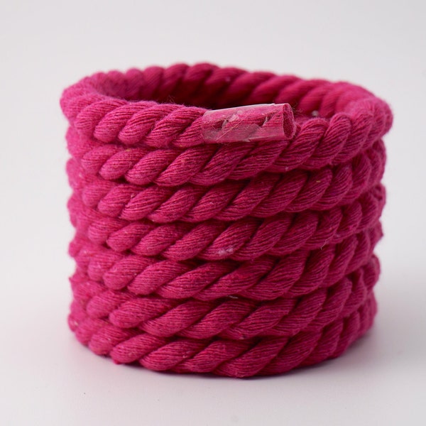 Hot Pink Chunky Laces - Extra Long 10mm Thick Cotton Rope Shoelaces for Air Force 1 Sneakers