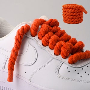Super Chunky Thick Braided Rope AF1 Shoelaces for Air Force 1, Dunks,  Jordans & More 