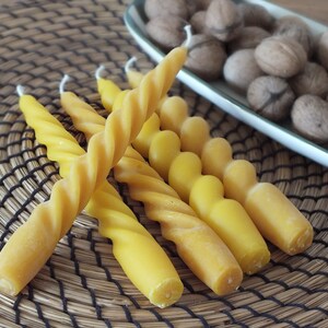 Dinner candle made of pure beeswax