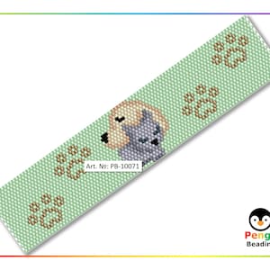 May include: A green beaded bracelet with a pattern of paw prints and a small dog and cat design. The text "Art. No: PB-10071" is visible on the bracelet.