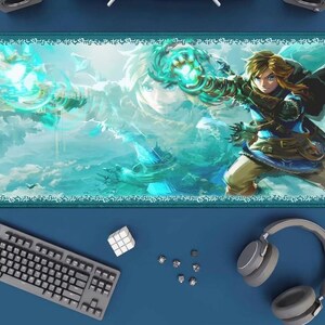Zelda Link Green Energy Action Gaming Mouse Pad Extended Desk Mat Mousepad