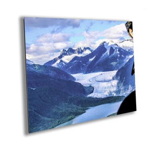 Glacier National Park, Juno Alaska Glacier Bay Mendenhall Glacier, Blue Ice Glacier Photo with *Painting Effect*, Travel Photography Gift