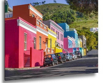 Bo-Kaap Cape Town Colorful Street, South Africa Architecture Photography Wall Art Print - Metal & Acrylic