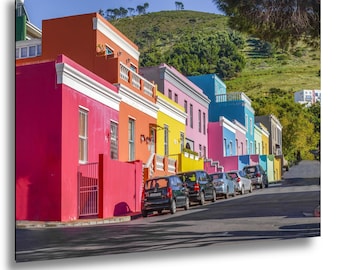 Bo-Kaap Cape Town Colorful Street, South Africa Architecture Photography Wall Art Print - Paper & Canvas