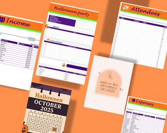 Halloween-feestplanner | Budget, gastenlijst, checklist (bewerkbaar in Excel)