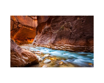 Golden Light in the Narrows Print, Wall art, Photography, Golden Ratio, Nature, Landscape, Instant download, Digital