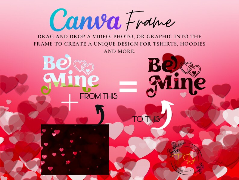 Valentine's Day Canva Frame Bundle | Perfect for Romantic Designs, Drag ...