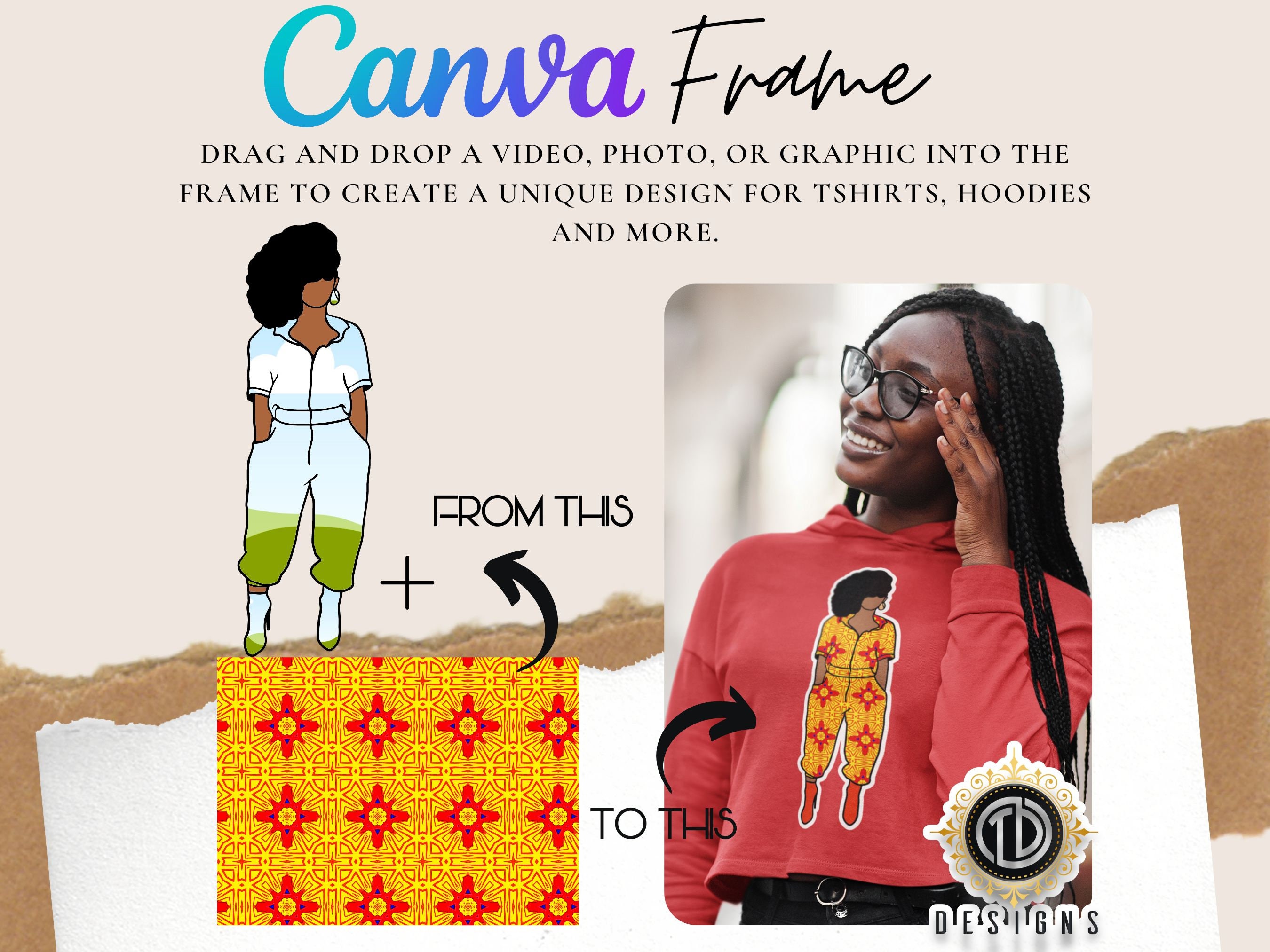 Canva Frame, Nema Bae, Drag and Drop, Add Your Own Picture or Video, - Etsy