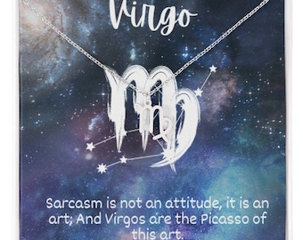 Virgo Zodiac Star Sign Necklace