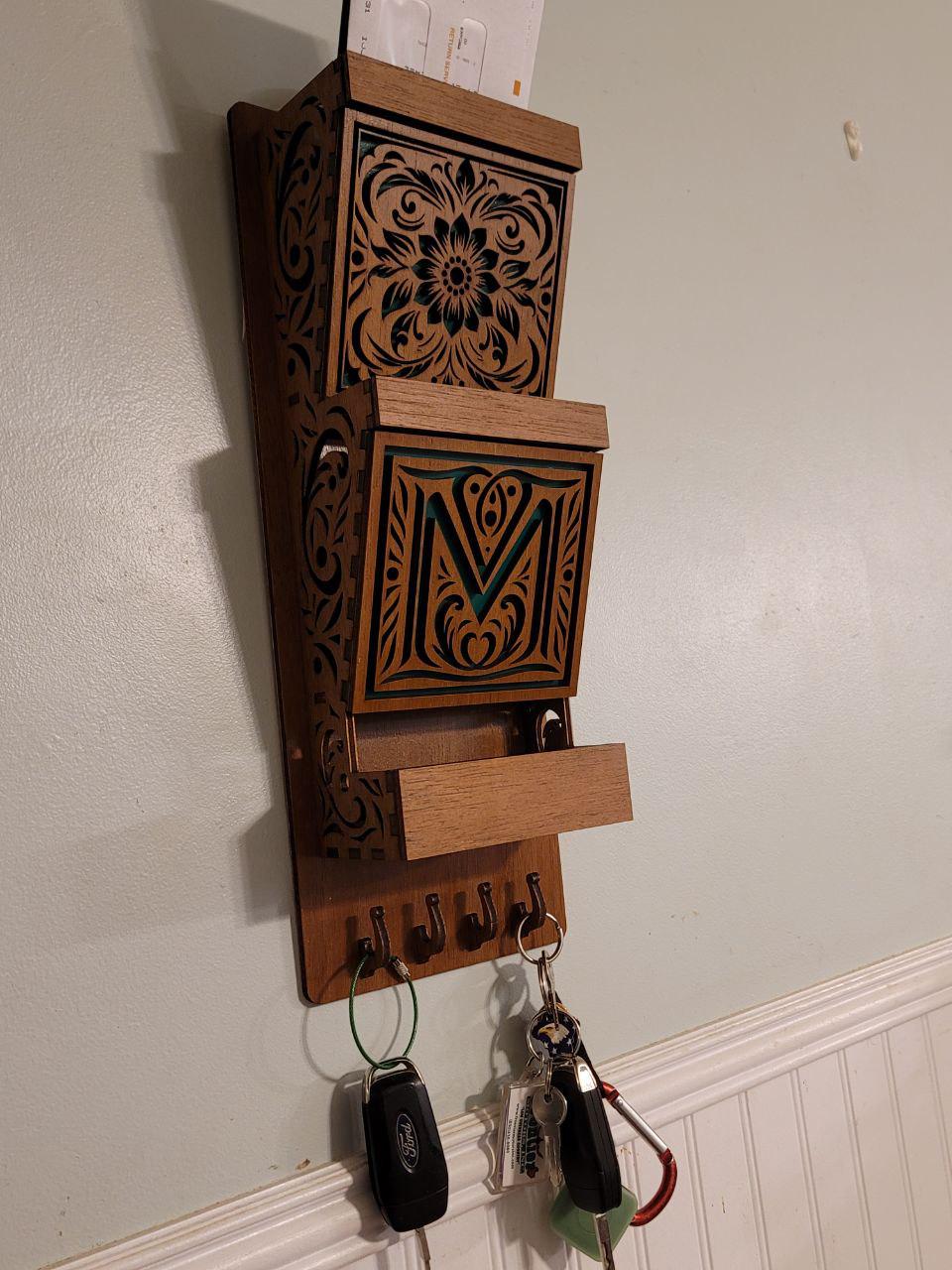 Mail Holder with Key hooks