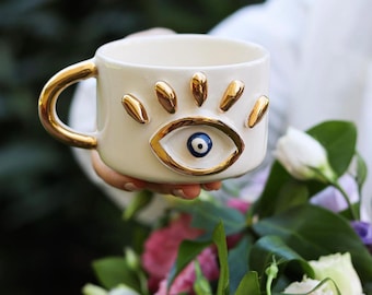 Gold Evil Eye Mug