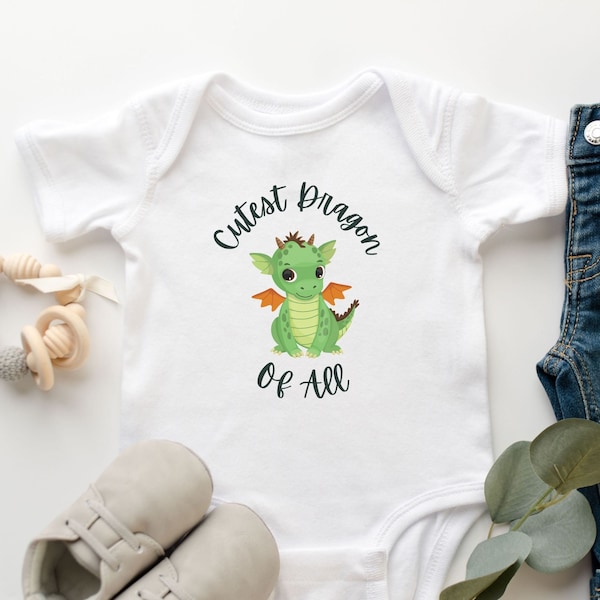 Cutest Dragon Of All Infant Bodysuit, Dragon Baby Outfit, Dragon Lover Baby, Baby Shower Gift