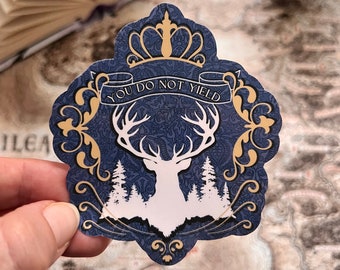 Throne of Glass Sticker: You Do Not Yield, Waterproof Vinyl