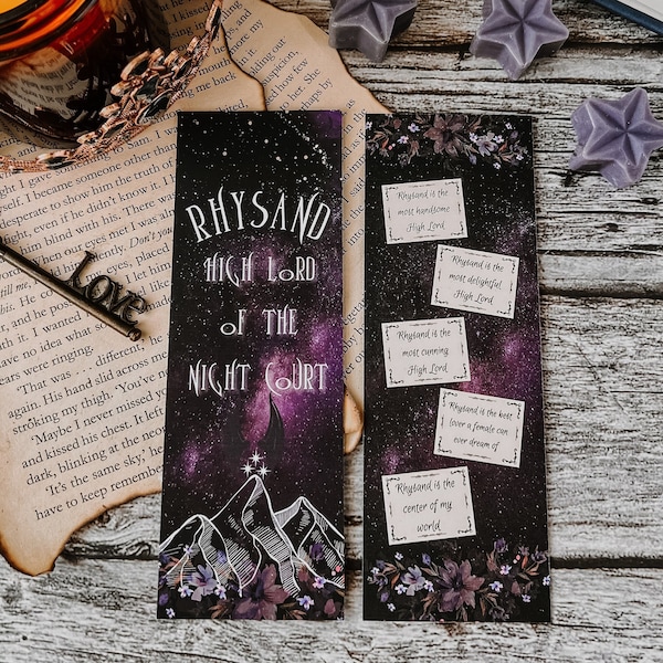 Rhysand ACOTAR Officially Licensed Bookmark | High Lord Of The Night Court |  Quote Bookmark | Bat Boy | ACOMAF | ACOWAR | Sarah J Maas