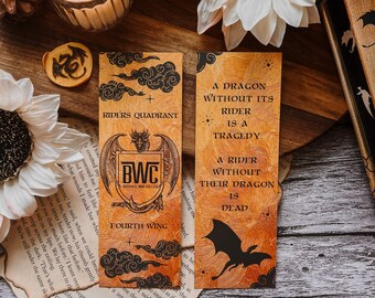 FOURTH WING Officially Licensed Bookmark | Riders Quadrant | Basgiath War College | Dragons | Bookish | Fantasy