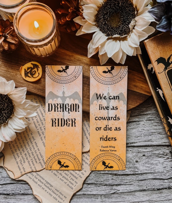 Fourth Wing Bookmark: Dragon Rider, Rebecca Yarros Quote
