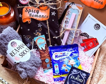 Spicy Romance Blind Date Book Box: Bookish Gift Set with Socks & Treats