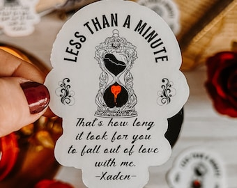 Iron Flame Waterproof Sticker: Xaden Riorson Quote, Bookish Fan Art