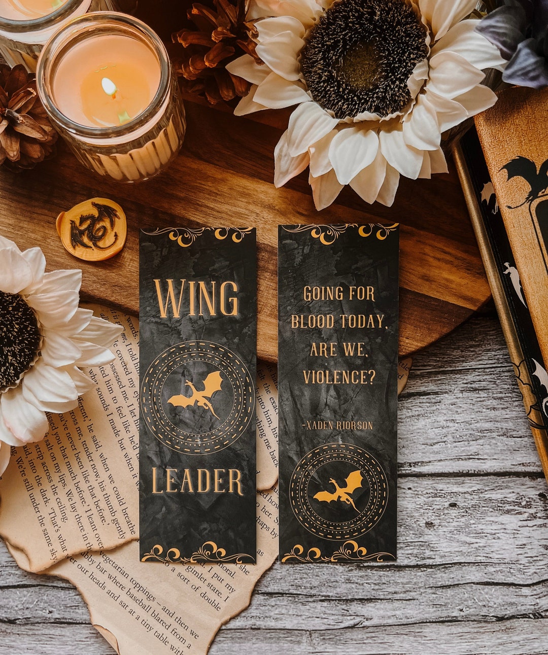 FOURTH WING Officially Licensed Bookmark | Wing Leader | Xaden Riorson ...