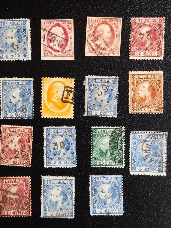 Postage Stamps From Holland 1852/1867 - Etsy