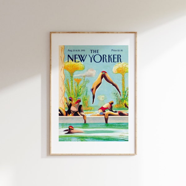 The New Yorker Magazine - Aug 21 & 28 1995 - Magazine Print - Aesthetic Room Decor - Vintage Art Poster - Gallery Wall Art - Home Decor