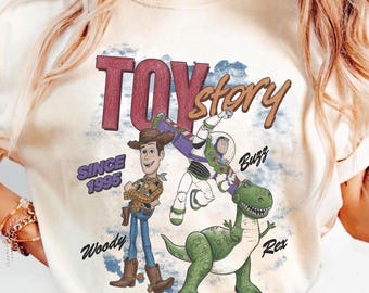 Disney Toy Story 1995 Custom Shirt, Woody Buzz Lightyear Retro Tee, Kids Family Vintage