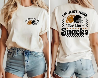 Kids Football T-Shirt, Sister Football Tee, Game Day Snacks